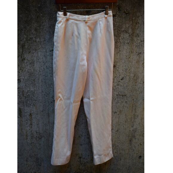 Vintage Cream Wool-Blend Tailored Trousers – Size M - Picture 3 of 4